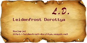 Leidenfrost Dorottya névjegykártya